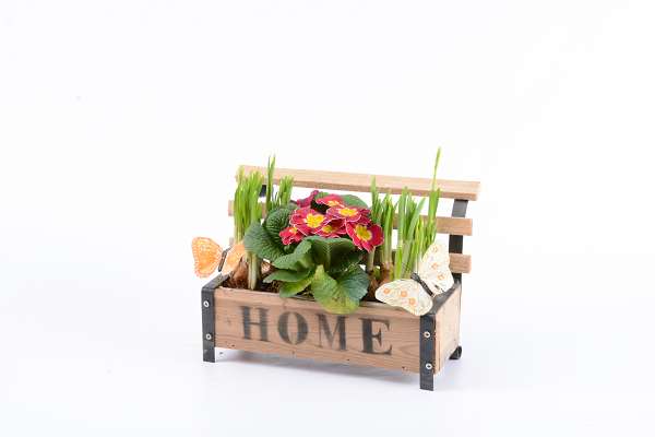 Picture of SPRING ARRANGEMENT 03PP GARDEN BENCH