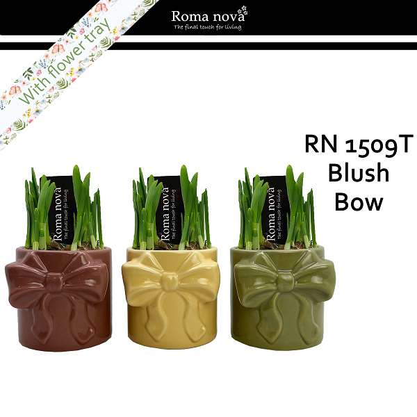 Picture of Narcissus ceramic blush bow